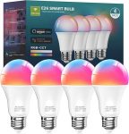 Luckystyle Smart LED Bulbs 4-Pack: Brighten Your Home Effortlessly